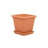 Large Square Plant Pot With Tray